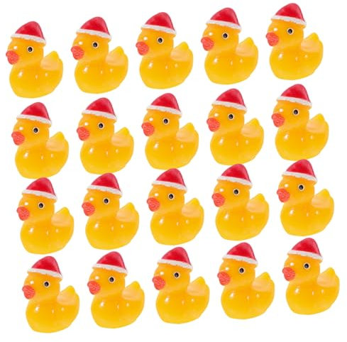 Yardenfun 50 Stück Mini-statuen Für Weihnachtsmütze Kunstharz Gartendekoration Realistische Figuren Für Partyzubehör