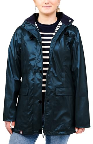 Breizh Ocean - Ciré Femme Imperméable - du XS au 4XL - Création Française GUIDEL - Manteau Femme à Capuche - Veste Imperméable avec Couture Impermeable