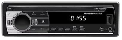 Estock1speed Autoradio 1 DIN con Radio FM, Doppia Porta USB, Lettore MP3, Telecomando, Display LCD