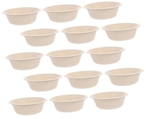 Zerodeko 100 Piezas Tazón Desechable Ecológicas para Ensaladas y para Acampadas