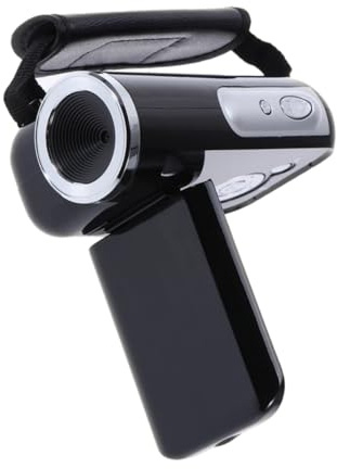 SEWACC Caméscope Vidéo Portable 16mp Noir 2 Pouces Mini Retardeur Selfie Et Compensation D'exposition pour Vlogging Et Enregistrement Vidéo sans Batterie