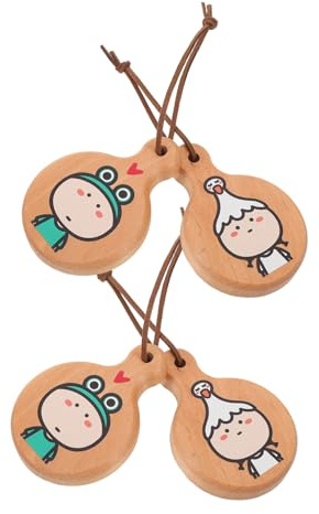 minkissy 4pcs Cartoon Wooden Magnetic Bottle Fun Beverage Cap Remover for Beer Soda and Wine Decorative Fridge Accessory with Built Magnet for Easy Storage