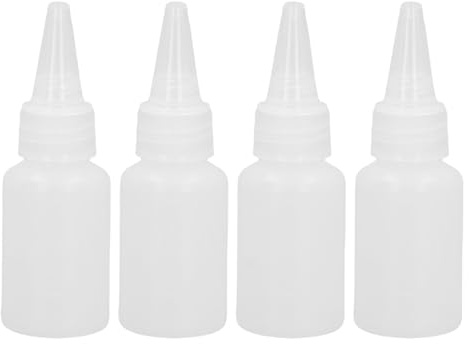 Aramox 100 Piezas de Botellas de Plástico de Plástico, 30 Ml de Botella Pequeña con escala. Dispensar Cosméticos, Lociones, Aceites, Pinturas, Salsas, Condimentos