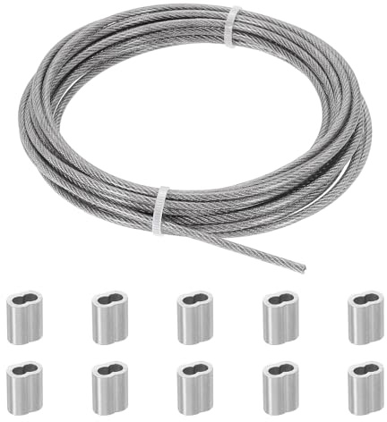 PATIKIL 3mm X 5m Cable De Acero Cable De Acero Inoxidable Transparente