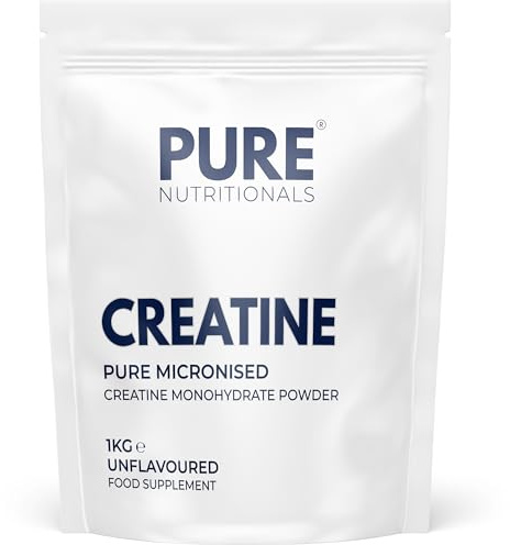 Pure Nutritionals Creatine Monohydrate Powder 1Kg - Unflavoured, 100% Pure Micronised Creatine for Strength, Power & Muscle Performance, Easy to Mix Creatine Powder | 284-142 Servings