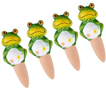 BUBEFSKD Lot de 4 boules d'irrigation pour plantes en terre cuite - Pour fleurs d'intérieur - Solution d'arrosage facile à installer