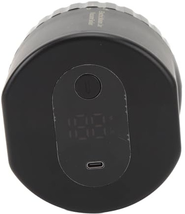 SENECESLI Sellador Al Vacío Eléctrico para Tarros de Cristal, Extractor de Aire Automático para Tarros de Cristal con Batería de Larga Duración para Chefs Domésticos, Metal de Silicona ABS (BLACK)