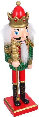 SHINEOFI Schiaccianoci in Legno Pupazzo Soldato Verde per Decorazioni Natalizie Addobbi Classici per Albero di Natale e Tavolo Festivo