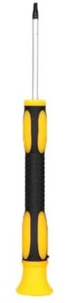 Hexagon Torx Screwdriver with Hole for T6H T8H T10H, 140mm Steel Repair Tool Compatible with for Xbox 360, PS3, for PS4 Controller Disassembly (Pack of 1, Yellow/Black/Silver)
