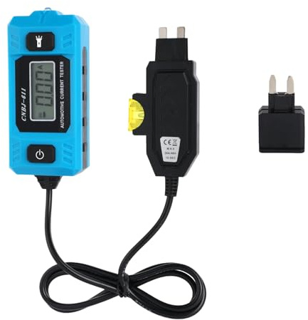 Automotive Circuit Fault Probe Tester, 20A 48V High-Precision Current Tester & Fuse Checker with Blue Backlit LCD Front Light for Car Relay Wire Tracer Short Finder Portable Diagnostic Tool