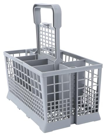 Lurrose Cesta para Cubiertos de Lavavajillas de Plástico Portátil, Estante Multifuncional para Almacenamiento de Vajilla en Cocina, Mantiene los Utensilios Secos