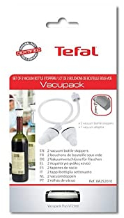 Tefal Lot de 2 Bouchons de Bouteille sous-vide avec Adaptateur pour Fresh Lock et Vacupack Plus XA252010