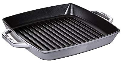 STAUB Gril Carré 2 anses Moyen 28 cm Gris Graphite