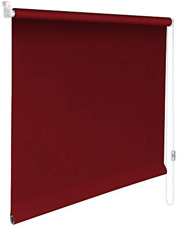 Sonnenschutz-HH® - Mini Verdunkelungsrollo Abdunkelungsrollo Minirollo Rollo KLEMMFIX Seitenzugrollo Kettenzugrollo inkl. Klemmträger ohne Bohren - Außenmaß Breite 65 x 120 cm Höhe - weinrot