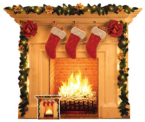 Star Cutouts SC1458 Festlicher 1-dimensionaler Pappaufsteller für Kamin, perfekte Weihnachtsdekoration für Weihnachtsmann-Szenen, einschließlich Schaufenster, Büropartys und Zuhause, Höhe 101 cm,