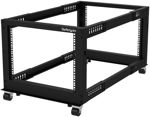 StarTech.com 15U Rack med öppen ram - 4 stolpar - justerbart djup