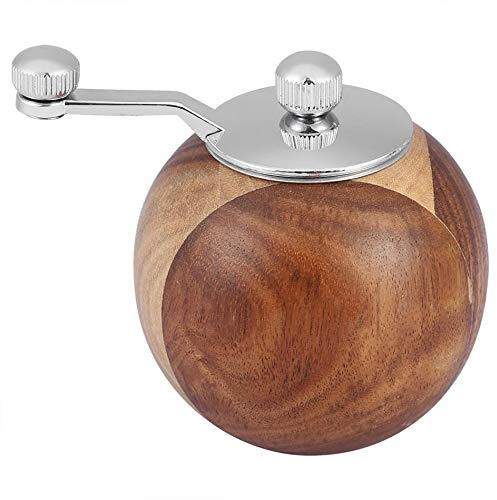 YMZ Macina in legno naturale manuale macinapepe macina sale e pepe a forma di sfera, strumento da cucina
