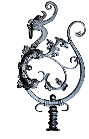 UHRIG Dragon forgé, tige de départ de 15 kg, poteaux de balustrade pour par exemple balustrades en fer forgé, sculpture de jardin, etc.