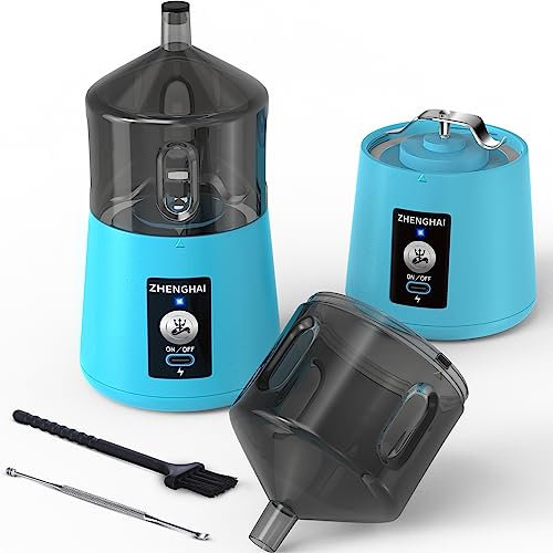 ZHENGHAI Electric Herb Grinder 150W Spice Grinder USB-C Rechargeable, Compact Size, Easy On/Off. Fast Grinding Dry Spices Herbs, with Pulse Mode and Cleaning Brush (Blue)