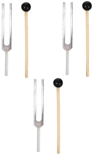 Abaodam 3sätze Stimmgabel Set Hammer Präzisions Tuning Gabeln Für Musiktherapie Meditation Und Yoga Hochwertiges Für Klangheilung Und Entspannung