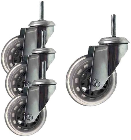 ZYBOWAYL 360 Grad Drehbar Schwenkrollen Leise Gummi Strandkorbrollen 100mm Lenkrollen mit Bremse Universal Schwerlastrollen mit M12 Gewinde 4 Stück (Color : Swivel)