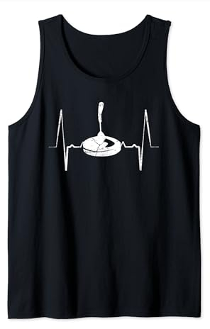 Herzschlag Stocksport Stockschützen Asphaltstock Eisstock Tank Top