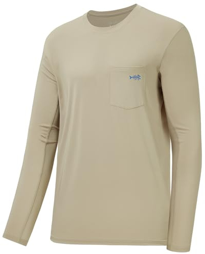BASSDASH Camiseta de Manga Larga para Hombre UPF 50+ Performance Protección Solar UV Pesca Senderismo Camisetas Deportivas