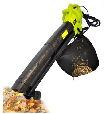 Souffleur de Jardin 3000w, broyeur sous Vide 3 en 1 avec Sac de Collecte de 40l, Ventilateur électrique à Lame de Jardin portatif