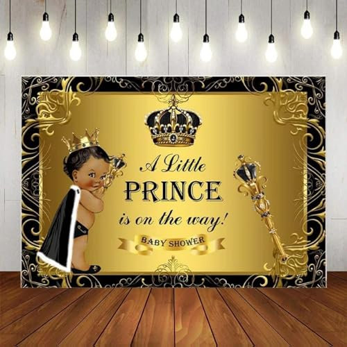 Royal Prince Fotografie Dekoration, individueller Geburtstagshintergrund, blau, Fotostudio-Sets, Gold, Babyparty, Krone, Banner-Hintergrund 440x300CM