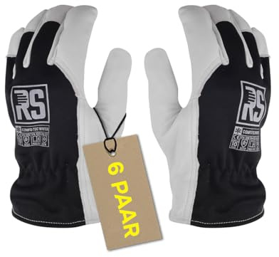 RS Arbeitshandschuhe Winter 6 Paar Präzise Montagehandschuhe Warme Schutzhandschuhe Für Bauarbeiter Mechaniker Mit Ziegenleder Verstärkt Schnelltrockendes Material Größe 10 Comfo Tec Winter