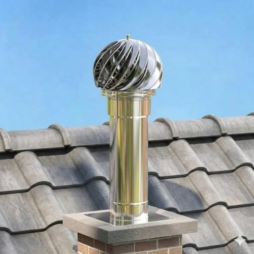 150 mm Kaminaufsatz Schornsteinabdeckung Drehbar Edelstahl Kaminhaube Schornsteinaufsatz Kamin Hut