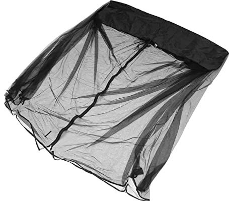 Schaukel Hängemattennetz aus Polyester, Robust, Schwarz für Garten | Reißfestes Maschennetz mit Reißverschluss, für Hängematte, Schaukelstuhl, Terrasse und Camping