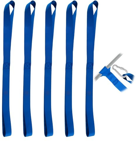 Cinghie di Fissaggio per Moto e Biciclette, 5 Pezzi 2.5 x 46 cm Anelli di Fissaggio, Cinghia a Cricchetto, Cinghie di Tensione in Fettuccia, per Cintura Trasporto e Fissaggio Carichi, Rimorchi, Auto