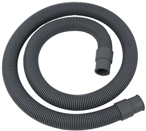 Waschmaschinenschlauch VerläNgerung,Ablaufschlauch Universal-Ablaufschlauch-Verlängerungsrohr for Waschmaschine und Geschirrspüler mit 1 x weißem Anschlussstück + 2 x Klemmen, Waschmaschinen-Set