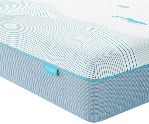 Vesgantti Single Mattress, 18CM Ocean-Inspired Single Memory Foam Mattress with Cooling Gel Foam and Breathable Mesh - Medium Firm, 90x190x18cm