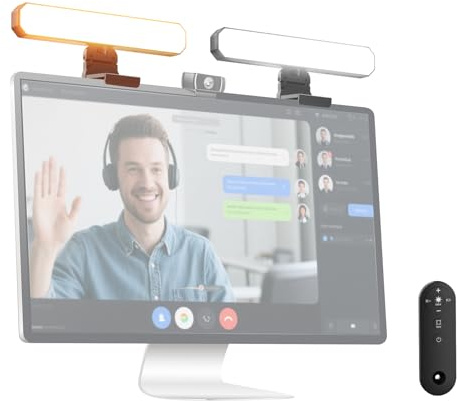 NEEWER BASICS 12W Barra Luce Monitor e Stand (2pz), Lampada Scrivania LED per Casa Ufficio Videoconferenza Computer Laptop Webcam Zoom Streaming, Bicolore Dimmerabile, Telecomando/Controllo Touch, L10