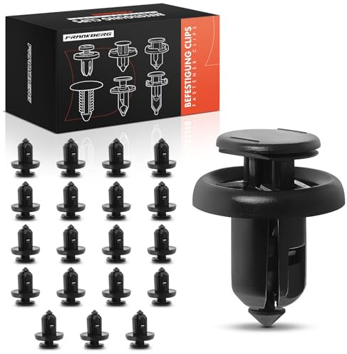Frankberg 20 clips de fixation pour pare-chocs de protection moteur 21173 | Compatible avec: Terrano I WD21, X-Trail T30, Civic VI Hatchback EJ EK, J.a.z.z III G.E, Skyline Coupé V36