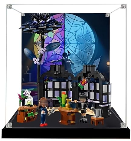 Vitrine en acrylique pour Lego 76784 Dahlia noir - Boîte de rangement anti-poussière - Boîte de rangement transparente compatible avec 76784 (boîte uniquement) (fond de 3 mm)