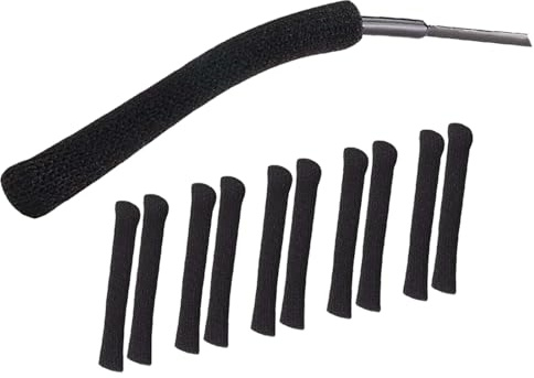 fKiZanthene Glasses Ear Cushions, 4 Pairs Glasses Arm Covers Soft Nylon Elastic Ear Pads for Eyeglasses Anti Slip Eyeglasses Grips for Home and Work, Black