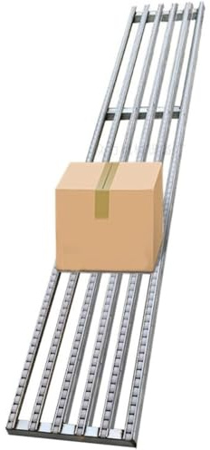GZHENMZ Roller Stand Light-Duty Gravitys Conveyor, Splicable Roller Conveyor Slides, Portable ABS Plastic Roller, Transport Box Line Unloading Pulley(Silver-(W) 30cm,(L) 200cm)