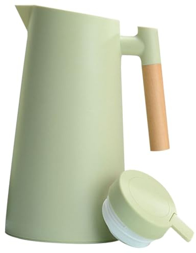 MAGICLULU Bouteille D'eau Isotherme Grosse Capacité 1,5 L Doublure en Verre sous Vide, Gourde Verte pour Boissons Chaudes et Froides, Cruche Anse Maison, Bureau et Restauration