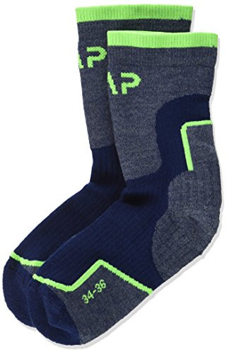 CMP - Mittelgroße Wandersocken aus Wolle für Kinder, Marine, 34/36