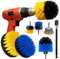 DANVIG 8 PCS Drill Brush Attachment – Multipurpose Drill Brushes for Cleaning of Bathroom, Kitchen, Grout, Pool, Flooring and Car Wheels with 6” Reach Extension and Small Wire Brush