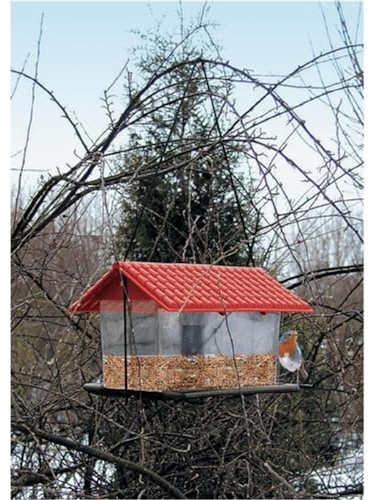 BURI Vogelfutterhaus Kunststoff Vogelhaus Futterstation Vogelfutterspender | BURI, Vogelhäuschen, Gartenvögel, Futterspender, Außenbereich, robuste Ausführung, pflegeleicht, Ganzjahreseinsatz, dekorativ
