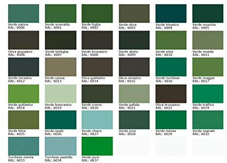 Synthetiklack (FLATTING) seidenmatt RAL Holzfarbe für Holz innen und außen (5 l, RAL 6000 grün)