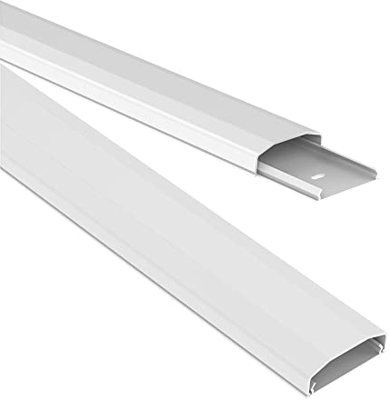 Perfect Kabelkanal Kunststoff mit 1x 40cm, Klebeband als Zubehör, 0,50m, Weiß