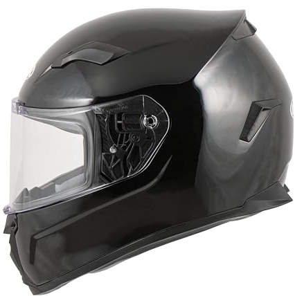 MTR S-6 Evo Integralhelm, Motorradhelm ECE 22.06 Zertifiziert - Maximale Verkehrssicherheit, Robuster & Leiser Motorrad Helm, Kinn & Kopf Belüftung, Roller Helm Herren & Damen, Schwarz, L