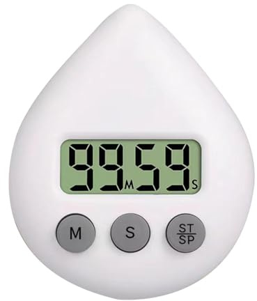 Duschtimer für Kinder, digitaler Duschtimer mit Saugnapf, wasserdichter Duschtimer, tragbares Timing-Werkzeug mit Saugnapf und LCD-Display für Schule, Lernen, Küche, Kochen, Arbeiten, Dusche