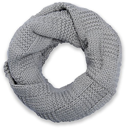 styleBREAKER Unisex Feinstrick Loop Schal Patentmuster | 64x33 cm großes Maß, weiches wärmendes und elastisches Gewebe für den Winter. Flexibel 2-mal eng um den Hals wickelbar.