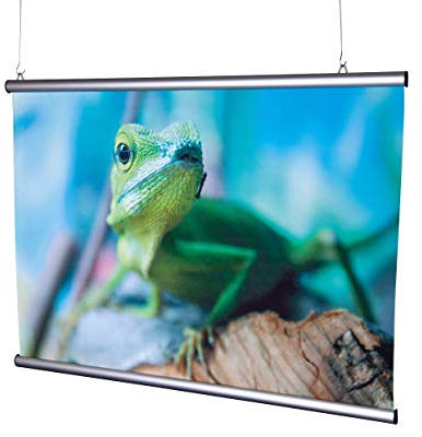 VKF-Renzel GmbH Doppelpack 2 x 1 Set Posterschiene, Posterleiste, Posterklemmleiste für das Format DIN A0 quer - bis 1,20 m